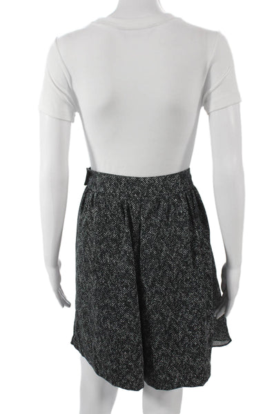 Corey Lynn Calter Women Culottes Black Herringbone Polyester Button Size 8