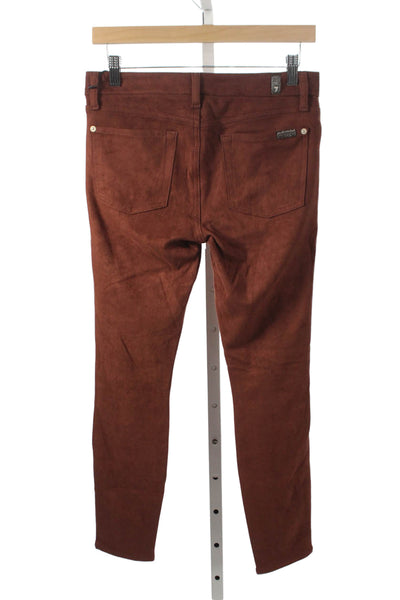 7 For All Mankind Womens Skinny Brown Polyester Jeans Size 29