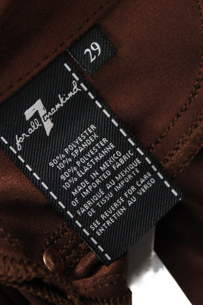 7 For All Mankind Womens Skinny Brown Polyester Jeans Size 29