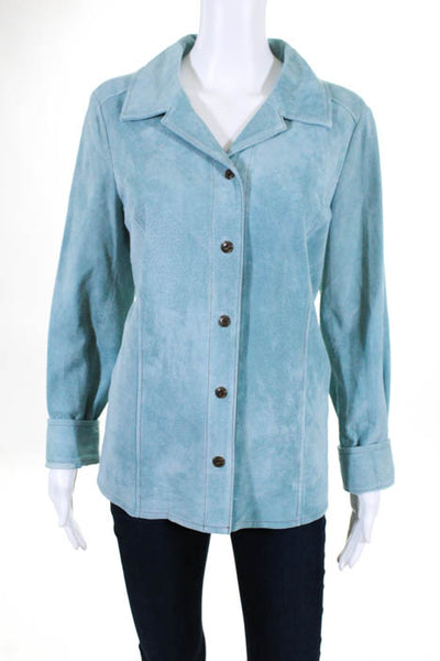 Pendleton Light Blue Leather Collared Button Down Shirt Size Large New $299