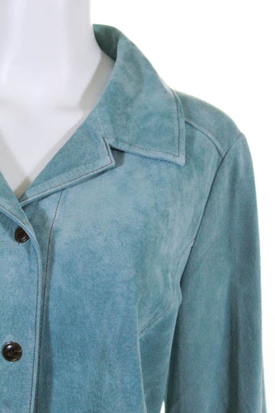 Pendleton Light Blue Leather Collared Button Down Shirt Size Large New $299