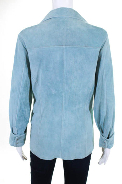 Pendleton Light Blue Leather Collared Button Down Shirt Size Large New $299