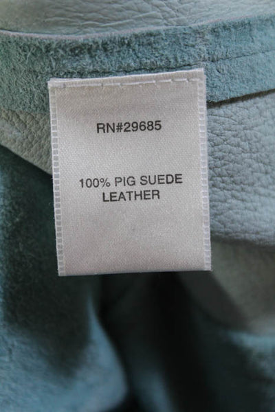 Pendleton Light Blue Leather Collared Button Down Shirt Size Large New $299
