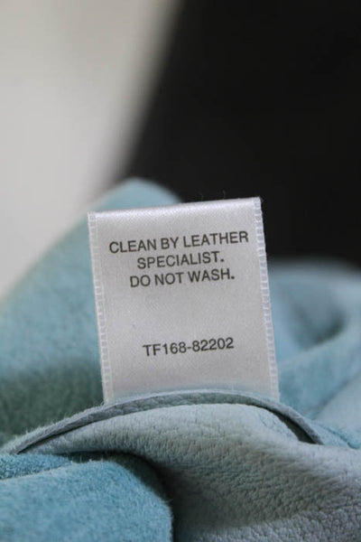Pendleton Light Blue Leather Collared Button Down Shirt Size Large New $299