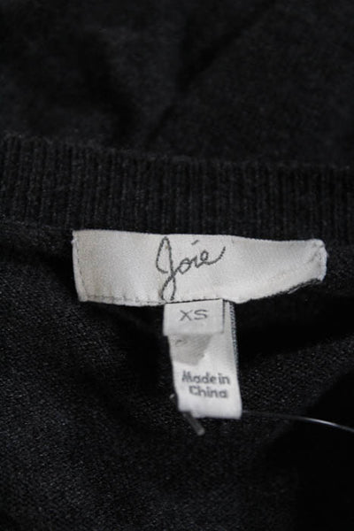 Joie Charcoal Gray Bicycle Graphic Round Neck Sweater Size Extra Small