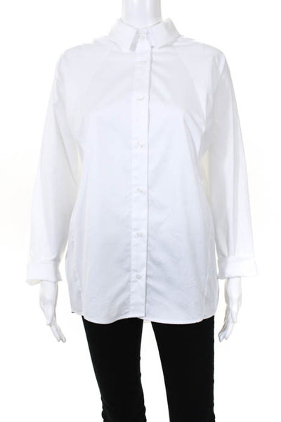 Petersym White Collared Dolman Sleeve Bromley Shirt Size Small New $238 42650