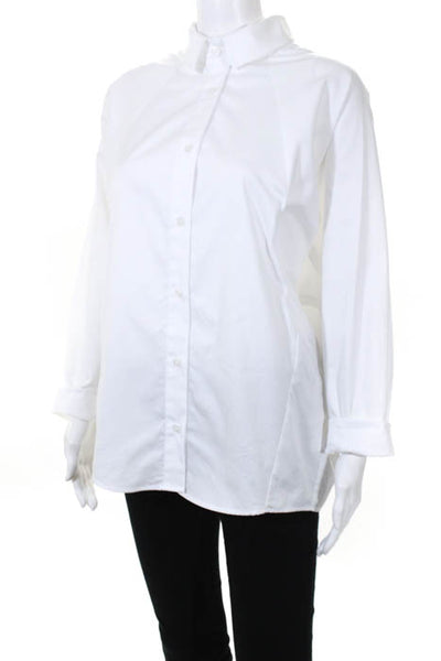 Petersym White Collared Dolman Sleeve Bromley Shirt Size Small New $238 42650