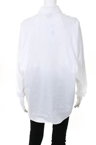 Petersym White Collared Dolman Sleeve Bromley Shirt Size Small New $238 42650