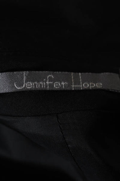 Jennifer Hope Black Wool Wide Lapel One Button Blazer Size 2