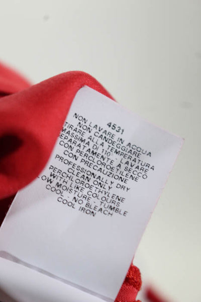 Cedric Charlier Red Asymmetrical Dress Size European 42 $990 10518204
