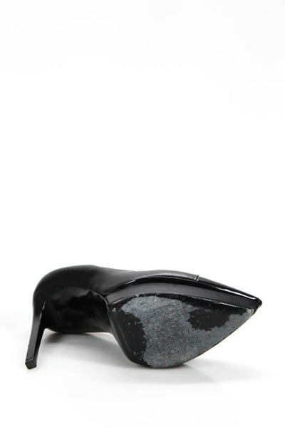 Saint Laurent Black Leather Pointed Toe Platform Stiletto Pumps Size 38.5 8.5