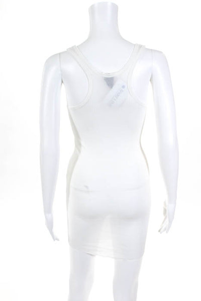Etoile Isabel Marant White Cotton Racer Back Stretch Tank Dress Size Small