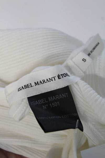 Etoile Isabel Marant White Cotton Racer Back Stretch Tank Dress Size Small
