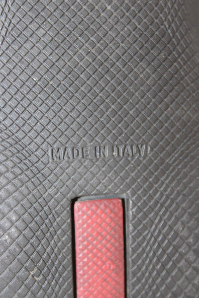 Prada Sport Womens Leather Slide On Loafer Flats Black Size 37 7