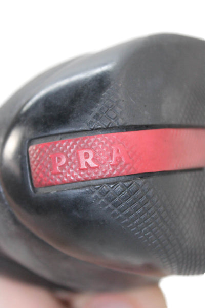 Prada Sport Womens Leather Slide On Loafer Flats Black Size 37 7