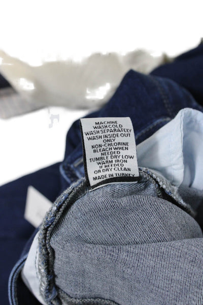 Elliott Lauren Womens Straight Jeans Blue High Rise Cotton Blend Size 16