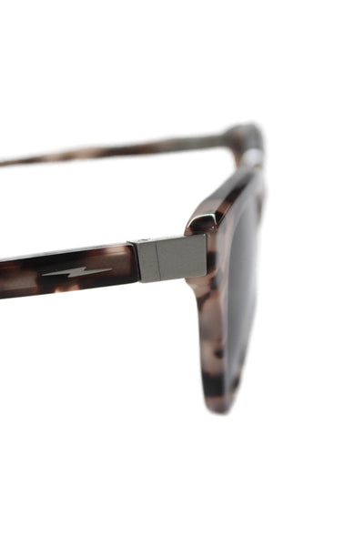 Shinola Womens SH 1503S Rounded Sunglasses Brown Black Plastic