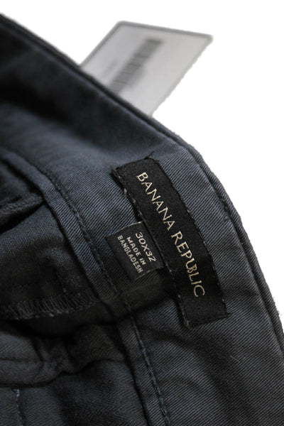 Banana Republic Mens Chino Pants Gray Cotton Button Size 30