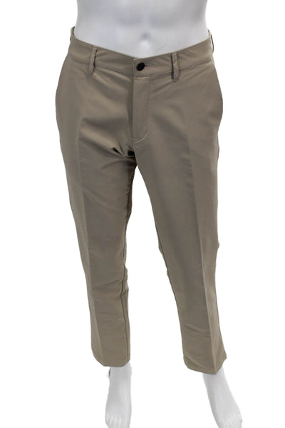 Banana Republic Mens Chino Pants Beige Polyester Button Solid Size 30