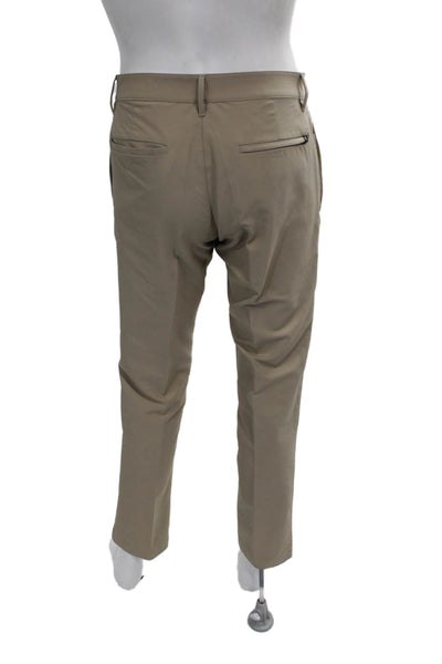 Banana Republic Mens Chino Pants Beige Polyester Button Solid Size 30