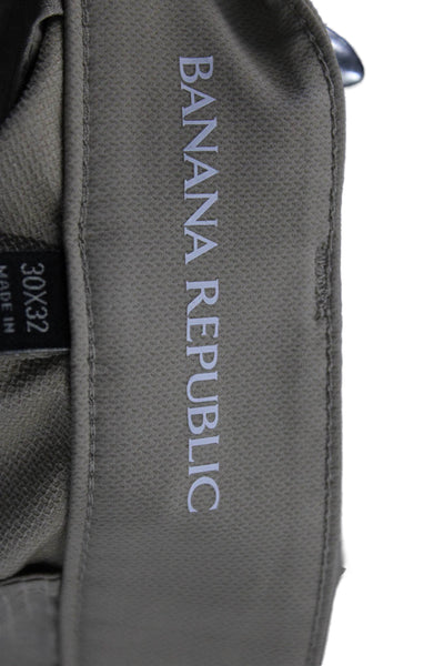 Banana Republic Mens Chino Pants Beige Polyester Button Solid Size 30