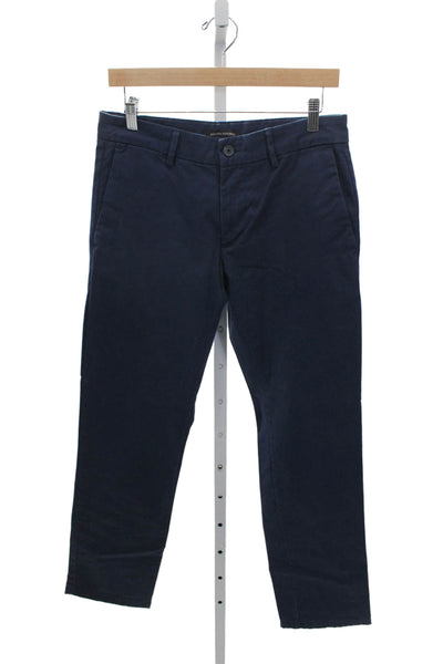 Banana Republic Mens Blue Cotton Chino Pants Button Closure Size 30