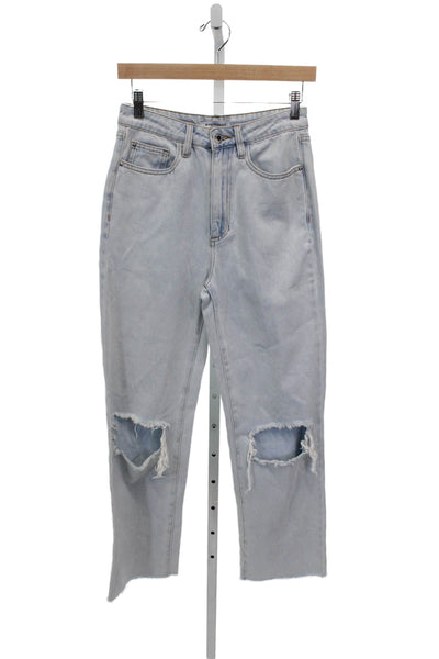 We Wore What Womens Straight Jeans High Rise Blue 100% Cotton Size 26