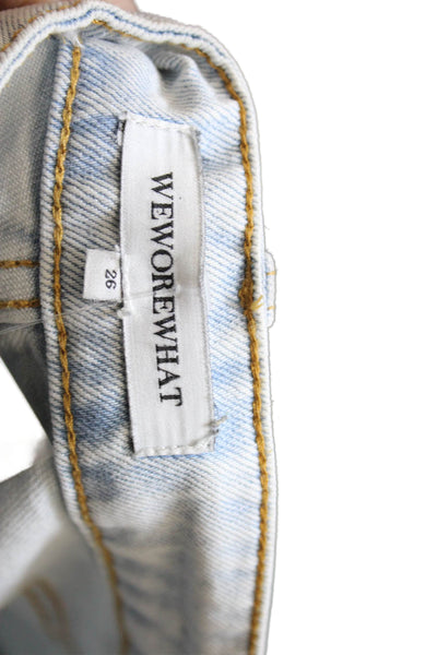 We Wore What Womens Straight Jeans High Rise Blue 100% Cotton Size 26