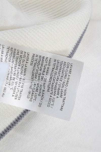 ELEVENTY Womens Wool Round Neck Pullover Sweater White Size 2XS