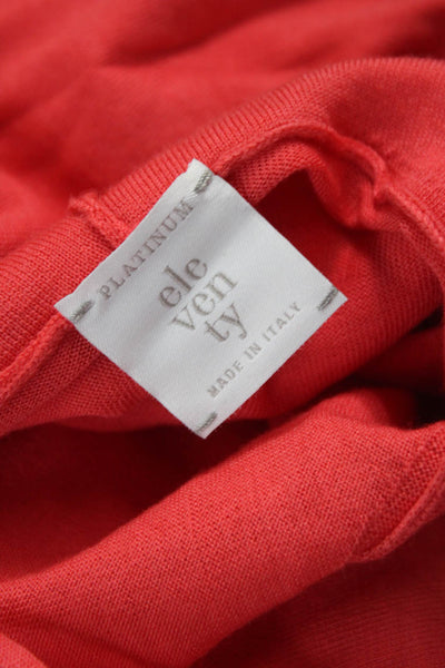 ELEVENTY Womens Red Wool Pullover Sweater Crew Neck Long Sleeve Size XS