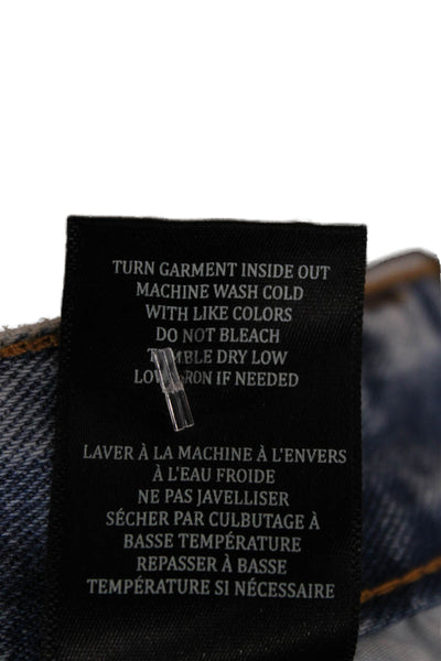 Blank NYC Womens Mom Jeans High Rise Blue Cotton Button 29 Inseam Size 25