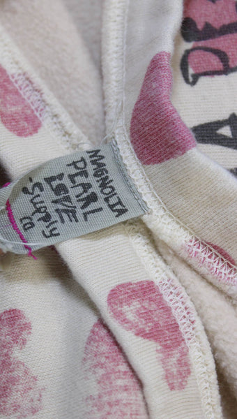 Pilcro Anthropologie Women Pullover Hoodie White Cotton Long Sleeve Size L