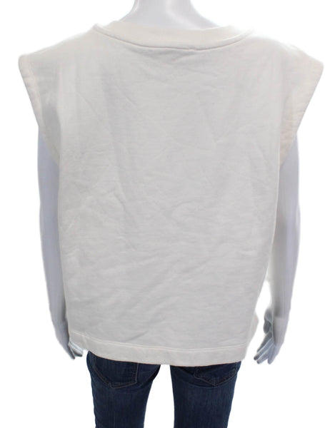 Beach Riot Womens Pullover Sweater Ivory Crew Neck Long Sleeve Nylon Size M