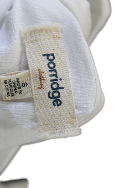Porridge Anthropologie Women Basic Cotton Crew Neck White T-Shirt Size S