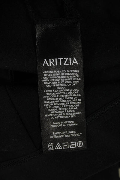 Babaton Womens Dress Pants Black Rayon Blend Pull On Size M