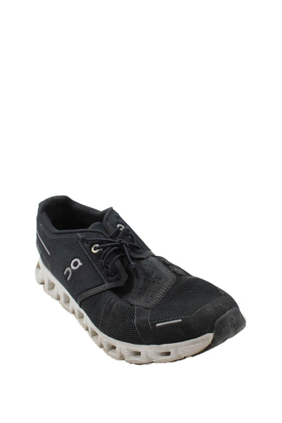 On Cloud Womens Geometric Sole Lace Up Sneakers Black Size 11
