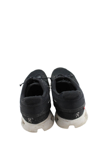 On Cloud Womens Geometric Sole Lace Up Sneakers Black Size 11