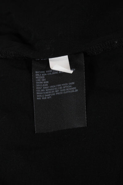 Uniqlo Unisex Adults Black Crewneck Short Sleeve Cotton T-Shirt Size M