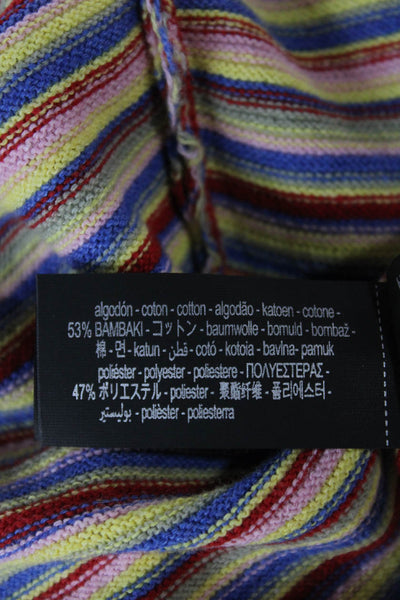 Zara Womens Ringer T-Shirt Striped Multicolor Cotton Short Sleeve Size S
