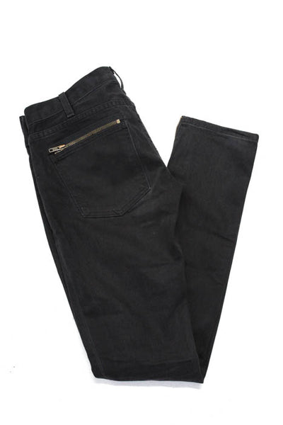 Current/Elliott Black Cotton Blend 6 Pocket Zipper Detail Skinny Jeans Size 25