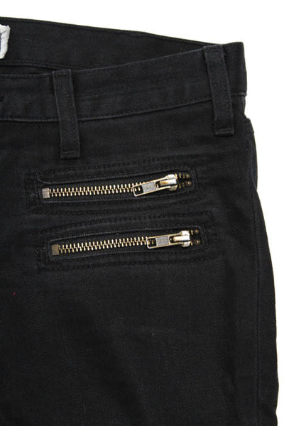 Current/Elliott Black Cotton Blend 6 Pocket Zipper Detail Skinny Jeans Size 25