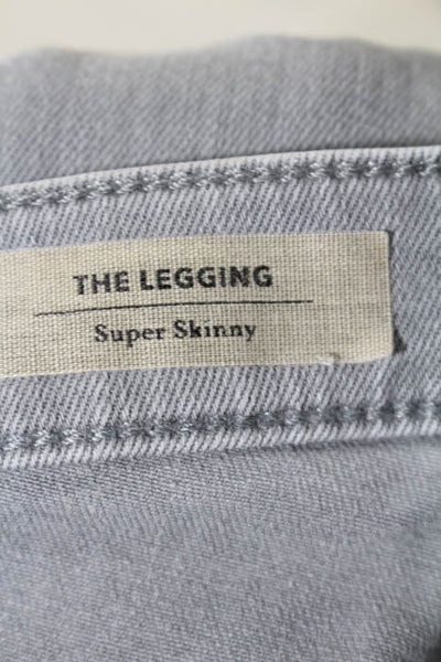 AG Adriano Goldschmied Light Gray Zipper Closure Skinny Leg Jeans Size 24