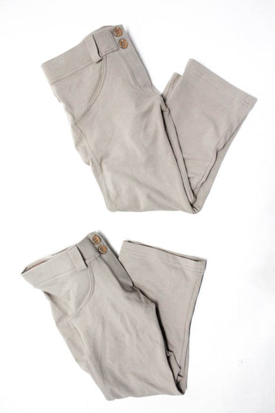 Freddy Beige Cotton Slim Fit Stretch Knit Cropped Lounge Pants Size  Medium New