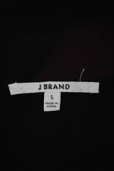 J Brand Black Sheer Sleeveless Blouse Top Size Small