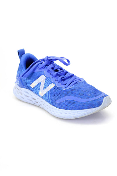 New Balance Womens Mesh Embroidered Print Lace-Up Running Sneakers Blue Size 5.5