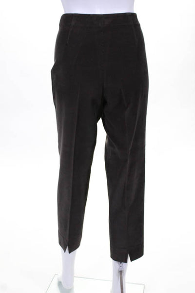 Piazza Sempione Brown Cotton High Rise Straight Leg Corduroy Pants Size 42