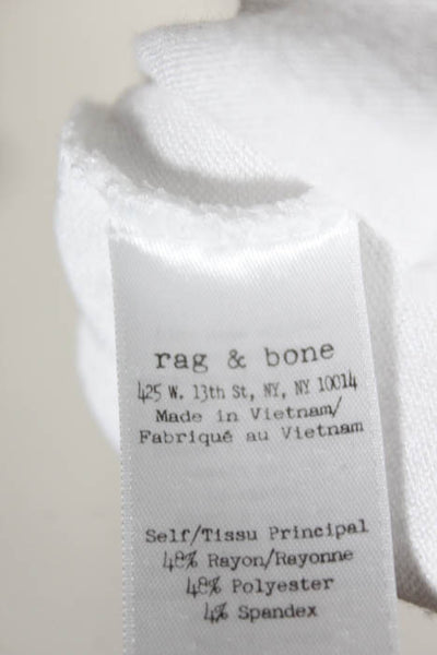 Rag & Bone Jean White V Neck Long Sleeve Top Size Small