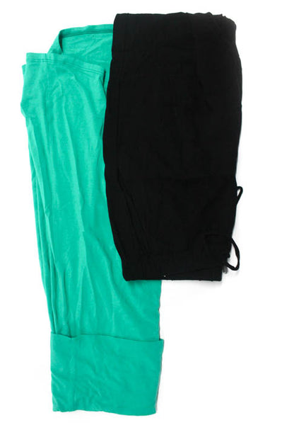 Splendid Green Cotton Lot Of 2 Pull on Knee Length Pencil Skirt Size Medium