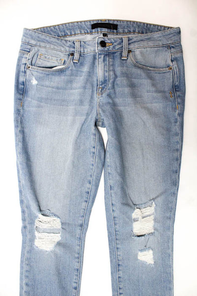 Genetic Light Blue Cotton Distressed Skinny Leg Jeans Size 29