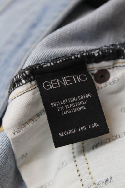 Genetic Light Blue Cotton Distressed Skinny Leg Jeans Size 29